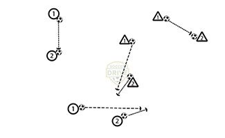 Soccer Marbles - Soccer Passing Drill for U6 and U8