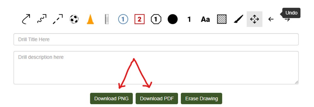 Save your diagram as a png or pdf file to create a progression or sequence of soccer drills.