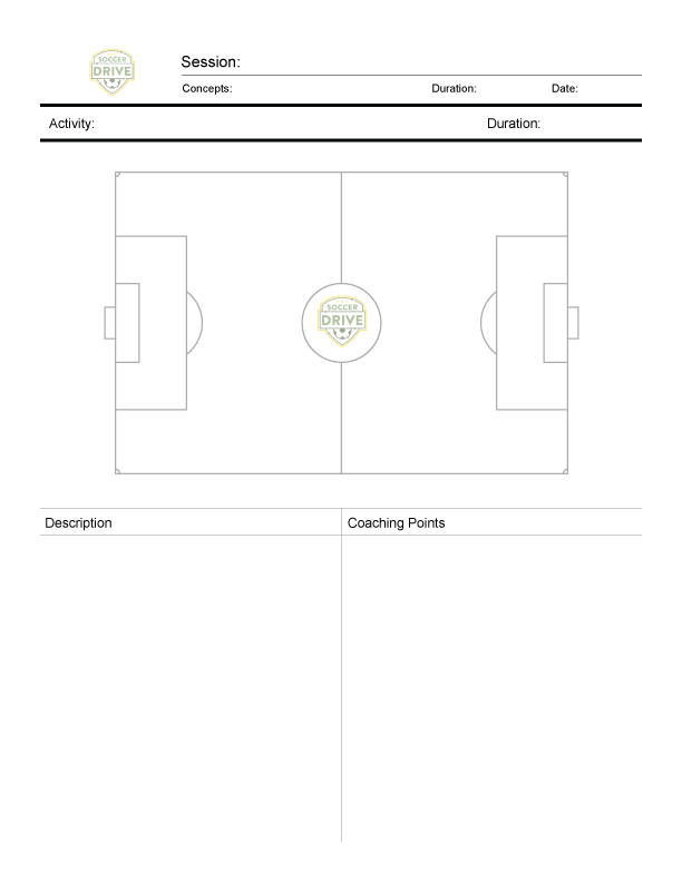 Soccer Practice Sheet - One Field