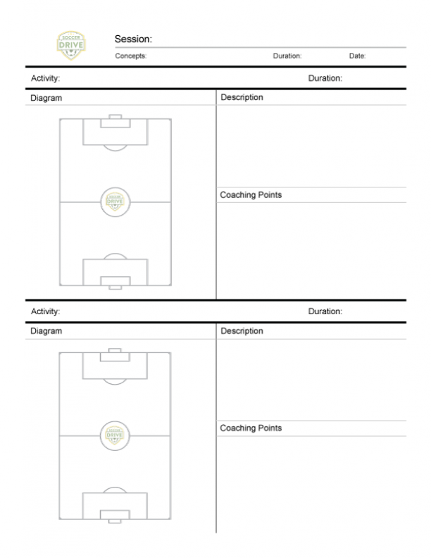 Soccer Practice Sheet - Two Full Fields